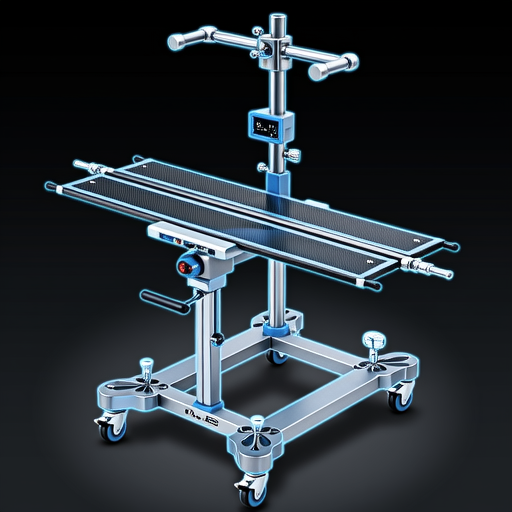 Veterinary X-ray positioner technical specifications diagram