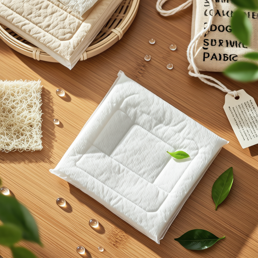 Eco-friendly biodegradable dog potty pads with plant packaging