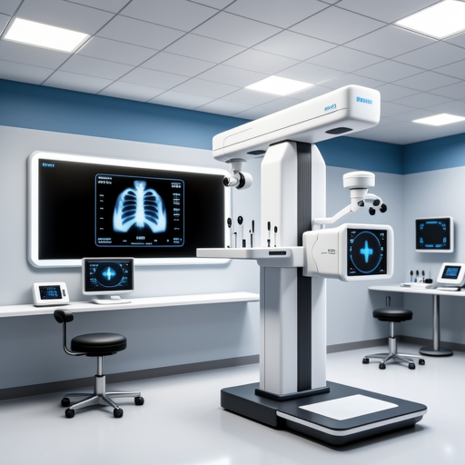 Modern veterinary digital X-ray system in clinical setting