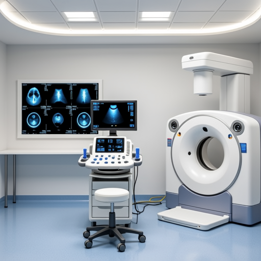 Modern veterinary imaging center with multiple diagnostic modalities